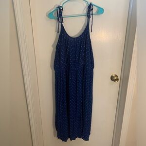 ‼️sale‼️LOFT Blue Dress with White Dots